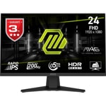 MSI MAG 244F 24" FHD 200Hz 0.5ms Rapid IPS Oyuncu Monitörü - FreeSync Premium, İnce Çerçeve, 1920x1080, HDMI, DP