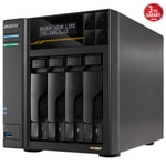 Asustor AS6804T (90IX01T4-BW3S00) AMD V3C14 NAS - 4 Yuvalı, 16GB DDR5 ECC Ram, 2x 10GbE/5GbE, 2xUSB 4.0, 4x M.2 Yuvası