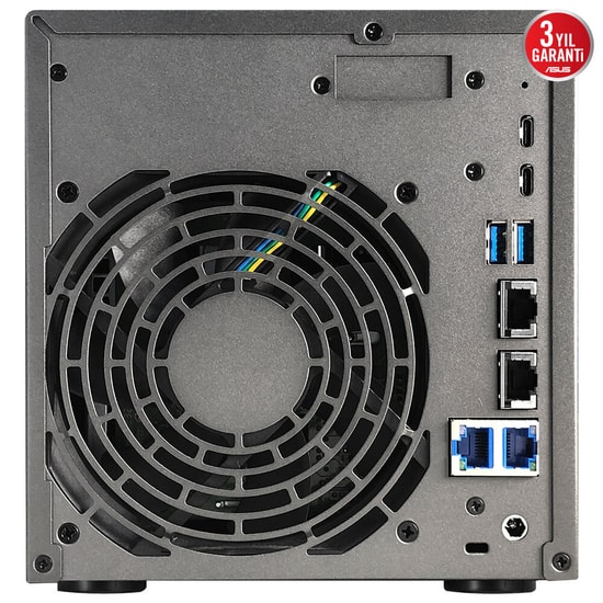 Asustor AS6804T (90IX01T4-BW3S00) AMD V3C14 NAS - 4 Yuvalı, 16GB DDR5 ECC Ram, 2x 10GbE/5GbE, 2xUSB 4.0, 4x M.2 Yuvası