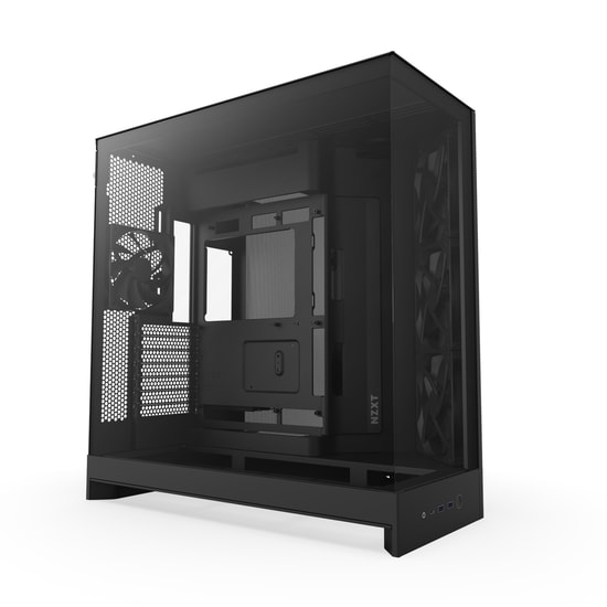 NZXT H9 Flow Dual-Chamber Panoramik Siyah E-ATX Oyuncu Kasası (CM-H92FB-01) - 4 Fan, 420mm Radyatöre uygun, Temperli Cam
