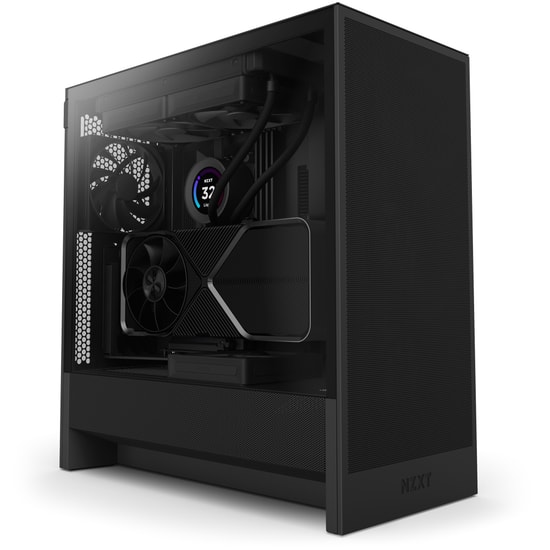 NZXT H5 Flow Siyah ATX Mid-Tower Kasa (CC-H52FB-01) - Temperli Cam, 2x120mm Fan, Üstün Hava Akışı, 360mm Radyatöre Uygun