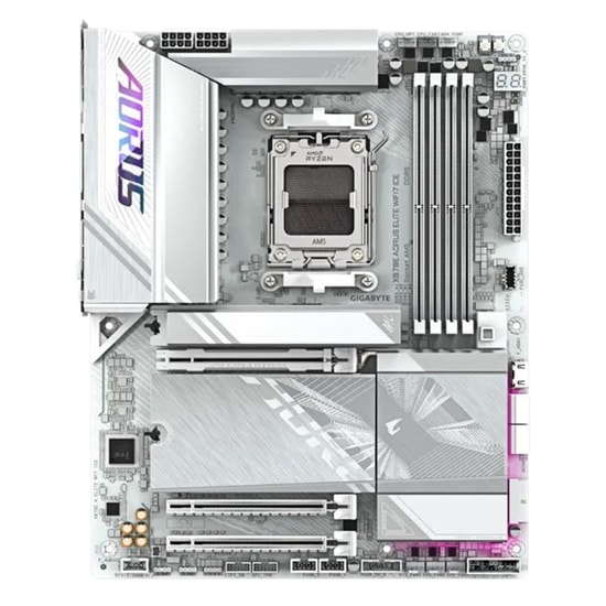 Gigabyte X870E AORUS Elite WIFI 7 ICE AM5 DDR5 8200MHz(OC) ATX Anakart - 8200MHz, HDMI, DP, 4xM.2, BT 5.4, PCIE 5.0