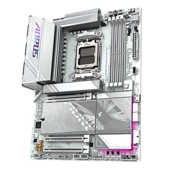 Gigabyte X870E AORUS Elite WIFI 7 ICE AM5 DDR5 8200MHz(OC) ATX Anakart - 8200MHz, HDMI, DP, 4xM.2, BT 5.4, PCIE 5.0