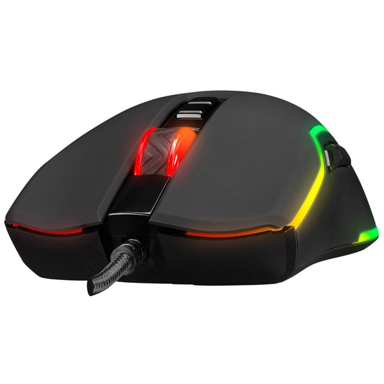 Everest SM-G14 Dusk Siyah Oyuncu Mouse - 7200 DPI, RGB Aydınlatma, 7 Tuşlu, Optik Sensör, USB A Örgü Kablolu