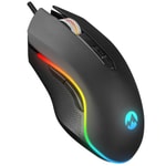 Everest SM-F09 Titanio Gümüş Kablolu Oyuncu Mouse - 7200 DPI, RGB, Makro Destekli, Ergonomik Tasarım, Optik Sensör