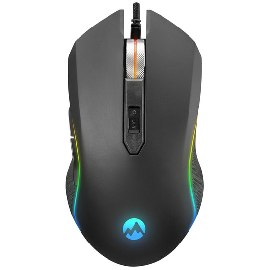 Everest SM-F09 Titanio Gümüş Kablolu Oyuncu Mouse - 7200 DPI, RGB, Makro Destekli, Ergonomik Tasarım, Optik Sensör