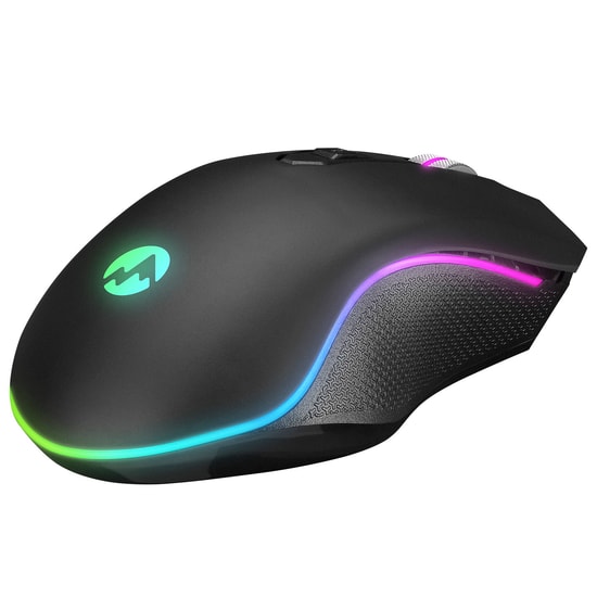 Everest SM-F09 Titanio Gümüş Kablolu Oyuncu Mouse - 7200 DPI, RGB, Makro Destekli, Ergonomik Tasarım, Optik Sensör