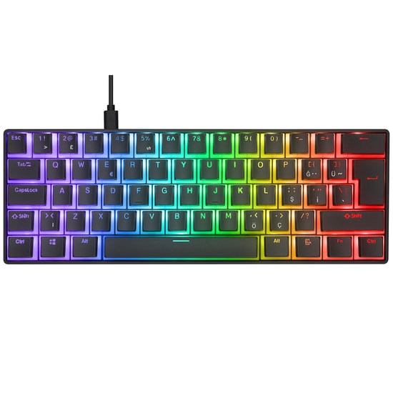 Everest Briar Siyah Red Switch RGB Mekanik Oyuncu Klavyesi - Türkçe Q, Type-C, 180cm Kablo, Ayarlanabilir 3 Eğim Açısı