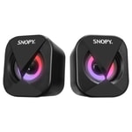 Snopy SN-83U 4W 2.0 USB Siyah Gaming Hoparlör - AUX, 60Hz-20kHz Frekans, RGB Led, Kablolu Kompakt Stereo Ses