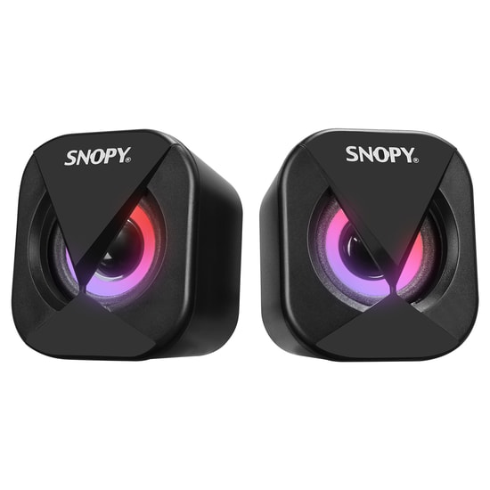 Snopy SN-83U 4W 2.0 USB Siyah Gaming Hoparlör - AUX, 60Hz-20kHz Frekans, RGB Led, Kablolu Kompakt Stereo Ses
