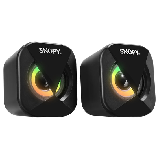 Snopy SN-83U 4W 2.0 USB Siyah Gaming Hoparlör - AUX, 60Hz-20kHz Frekans, RGB Led, Kablolu Kompakt Stereo Ses