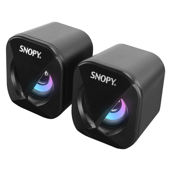 Snopy SN-83U 4W 2.0 USB Siyah Gaming Hoparlör - AUX, 60Hz-20kHz Frekans, RGB Led, Kablolu Kompakt Stereo Ses