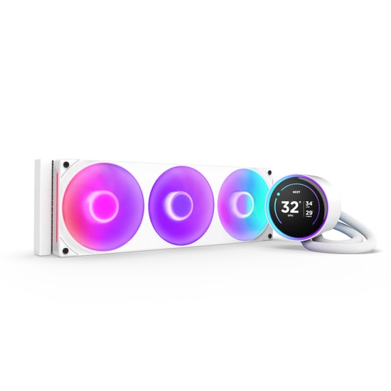 NZXT Kraken Elite 360 RGB V2 Beyaz Sıvı Soğutucu (RL-KR36E-W2) - 3x120mm Fan, LCD Ekran, AM4/AM5 & LGA1700 Uyumlu