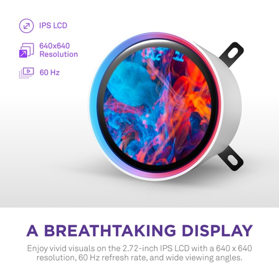NZXT Kraken Elite 360 RGB V2 Beyaz Sıvı Soğutucu (RL-KR36E-W2) - 3x120mm Fan, LCD Ekran, AM4/AM5 & LGA1700 Uyumlu