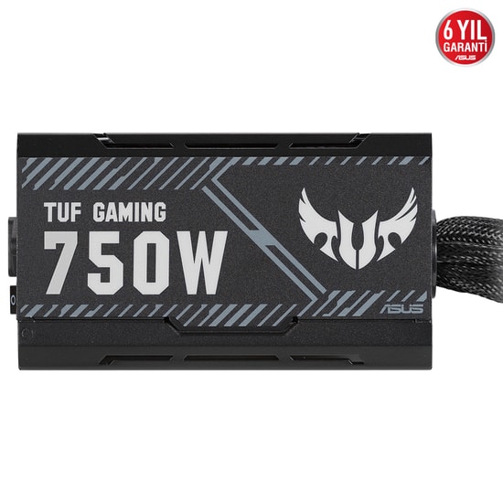 ASUS TUF Gaming 750B 750W 80+ Bronze Güç Kaynağı (90YE00D0-B0NA00) - Askeri Sınıf Dayanıklılık, 6 Yıl Garanti