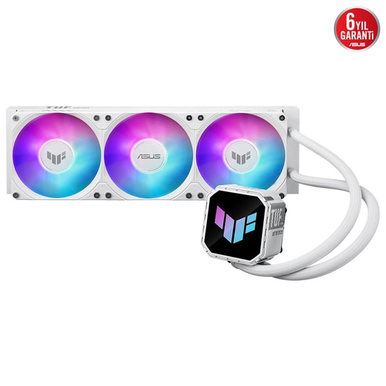 ASUS TUF Gaming LC III 360 ARGB Beyaz Sıvı Soğutucu (90RC0192-B0EAY0) - 3x120mm Fan, Yüksek Hava Akışı, AM4/AM5/LGA1700