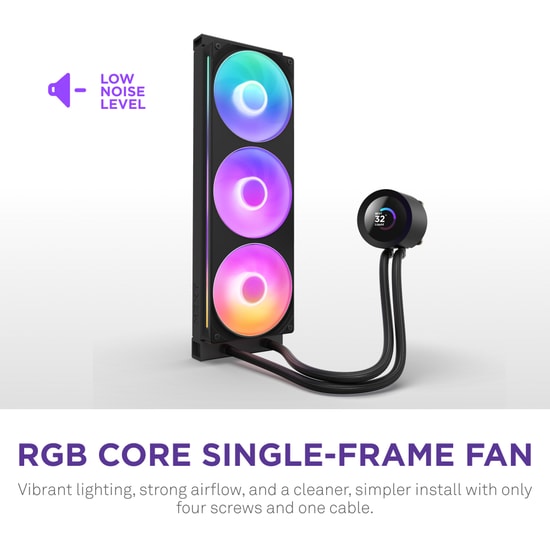 NZXT Kraken Plus 360 RGB V2 Sıvı İşlemci Soğutucu (RL-KR360-B2) - 3x120mm Fan, AM4/AM5/LGA1700, Yüksek Performans
