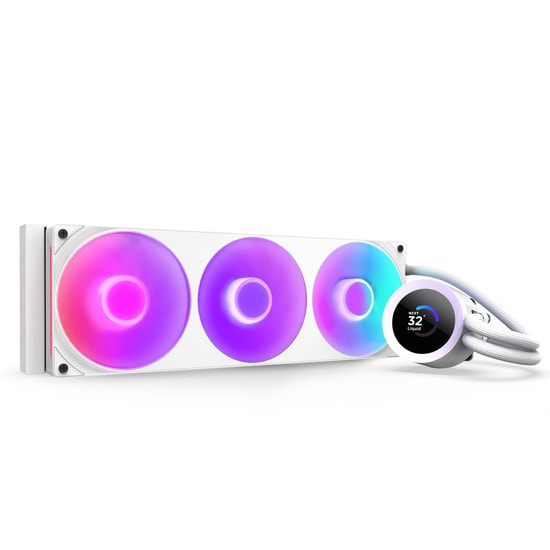 NZXT Kraken Plus 360 RGB V2 (RL-KR360-W2) Beyaz Sıvı İşlemci Soğutucu - 3x120mm Fan, AM4/AM5/LGA1700 Uyumlu
