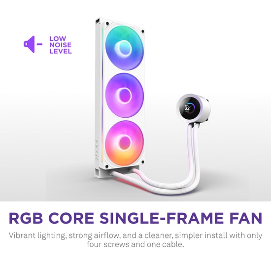 NZXT Kraken Plus 360 RGB V2 (RL-KR360-W2) Beyaz Sıvı İşlemci Soğutucu - 3x120mm Fan, AM4/AM5/LGA1700 Uyumlu