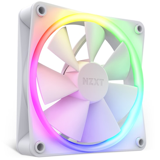 NZXT F120 RGB Beyaz 120mm Kasa Fanı (RF-R12SF-W1) - 1800RPM, 27.5dBA, 50.18CFM, 4-Pin PWM Kontrol