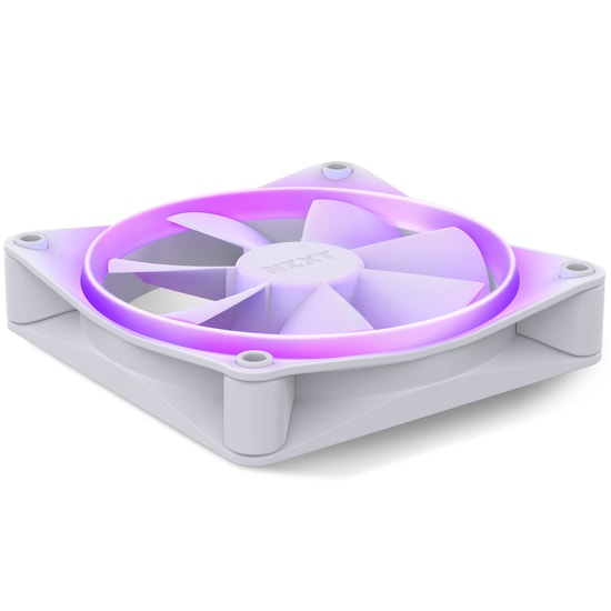 NZXT F120 RGB Beyaz 120mm Kasa Fanı (RF-R12SF-W1) - 1800RPM, 27.5dBA, 50.18CFM, 4-Pin PWM Kontrol