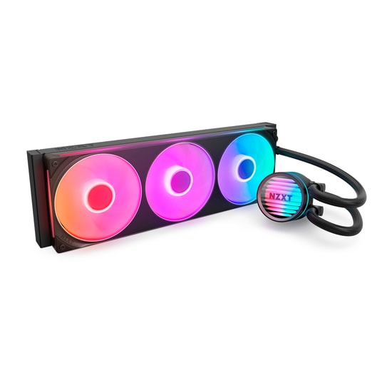 NZXT Kraken Core 360 RGB Sıvı Soğutucu (RL-KR36C-B1) - 3x120mm Fan, 2400RPM, 75CFM, AM4/LGA1851, ARGB Aydınlatma