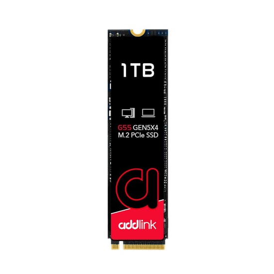 Addlink G55 1TB PCIe Gen5 NVMe M.2 SSD (AD1TBG55M2P) - 10200/8300MB/s, PS5 ve Masaüstü Uyumlu