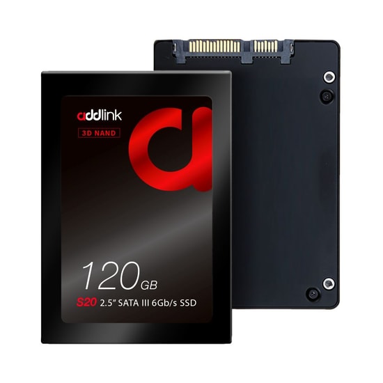 Addlink S20 120GB 2.5" SATA III SSD (AD120GBS20S3S) - 510/400MB/s Okuma/Yazma, 3D NAND, Laptop/Masaüstü Uyumlu