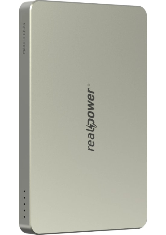 RealPower R Mag Air 5000mAh Magsafe Powerbank - 20W PD Hızlı Şarjlı, Natural Renk, Taşınabilir Manyetik Şarj (NT-116665)