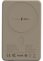 RealPower R Mag Slim 5000mAh Magsafe Powerbank - 20W PD Hızlı Şarjlı, Çöl Rengi Taşınabilir Manyetik Şarj (NT-116669)