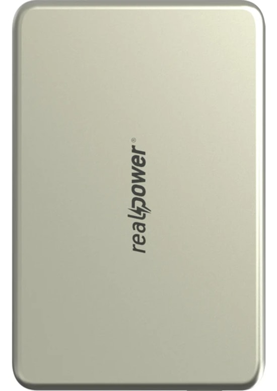 RealPower R Mag Slim 5000mAh Magsafe Powerbank - 20W PD Hızlı Şarjlı, Natural Taşınabilir Manyetik Şarj (NT-116668)