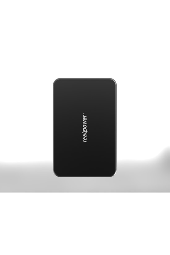 RealPower R Mag Slim 5000mAh Magsafe Powerbank - Siyah, 20W PD Hızlı Şarj, Taşınabilir Manyetik Şarj Aleti (NT-116670)