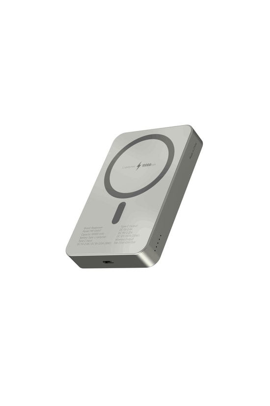 RealPower R Mag Air Pro 10000mAh Magsafe Powerbank - 20W PD Şarj, Natural Renk, Taşınabilir Manyetik Şarj (NT-116672)