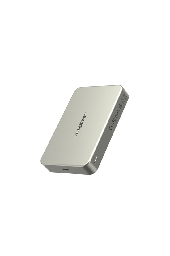 RealPower R Mag Air Pro 10000mAh Magsafe Powerbank - 20W PD Şarj, Natural Renk, Taşınabilir Manyetik Şarj (NT-116672)
