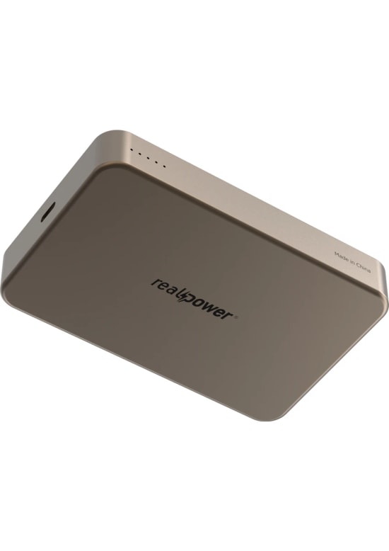 RealPower R Mag Air Pro 10000mAh Magsafe Powerbank - 20W PD Hızlı Şarj, Çöl Rengi, Taşınabilir Manyetik Şarj (NT-116673)