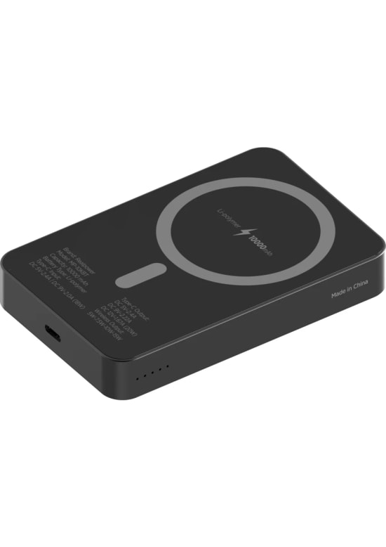 RealPower R Mag Air 5000mAh Magsafe Powerbank - 20W PD Hızlı Şarjlı, Siyah, Taşınabilir Manyetik Şarj Aleti (NT-116666)