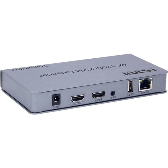 SENSEI 120 Metre 4K HDMI KVM Extender (HDMI+USB+IR) - CAT6 ile USB, IR ve Audio Uzatma, HDTV Kalitesi, Güvenilir Aktarım