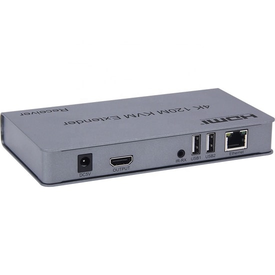 SENSEI 120 Metre 4K HDMI KVM Extender (HDMI+USB+IR) - CAT6 ile USB, IR ve Audio Uzatma, HDTV Kalitesi, Güvenilir Aktarım