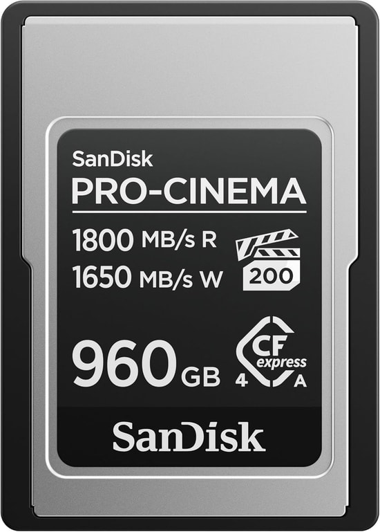 SanDisk Pro-Cinema 960GB CFexpress Type-A Kart (SDCFEA-960G-GN4NN) - 1700MB/s, 8K Video, VPG200, Profesyonel Hafıza