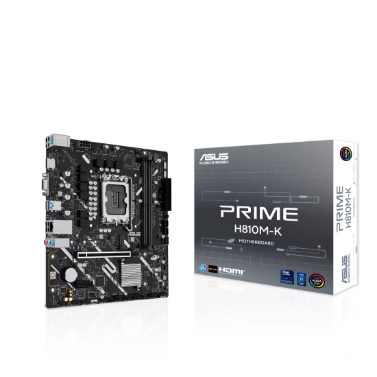 Asus Prime H810M-K Intel 1851 Soket DDR5 6400MHz mATX Anakart - M.2, USB 3.2, mATX, Aura RGB, HDMI, VGA, 5X PROTECTION
