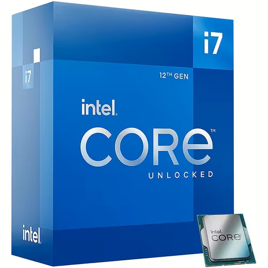Intel Core i7-12700KF LGA1700 3.6 GHz İşlemci (BX8071512700KF) - 12 Çekirdek, 25MB Önbellek, 12.Nesil, Fansız, Kutulu