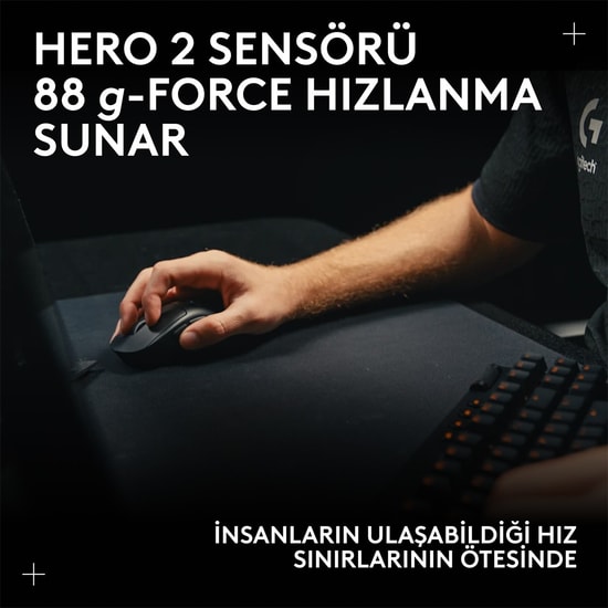 Logitech G PRO X Superlight 2C Pembe Kablosuz Oyuncu Mouse (910-007546) - 44000 DPI, 8000Hz, 51gr, HERO 2 Sensör, 5 Tuş