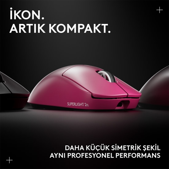 Logitech G PRO X Superlight 2C Pembe Kablosuz Oyuncu Mouse (910-007546) - 44000 DPI, 8000Hz, 51gr, HERO 2 Sensör, 5 Tuş