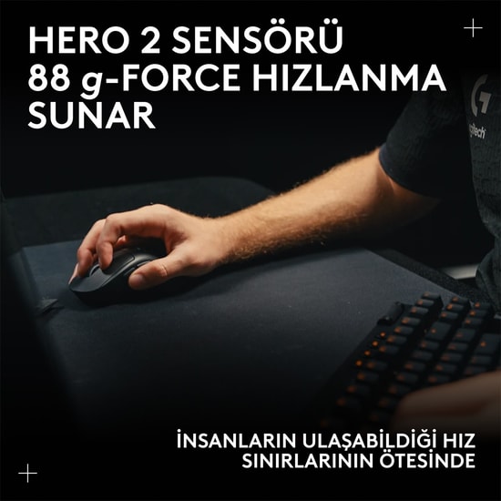 Logitech G PRO X Superlight 2C Beyaz Kablosuz Oyuncu Mouse (910-007539) - 44000 DPI, 8000Hz, 51gr, Hero 2 Sensör, 5 Tuş