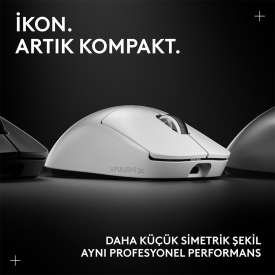 Logitech G PRO X Superlight 2C Beyaz Kablosuz Oyuncu Mouse (910-007539) - 44000 DPI, 8000Hz, 51gr, Hero 2 Sensör, 5 Tuş