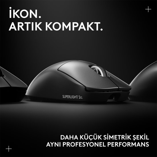 Logitech G PRO X Superlight 2C Siyah Kablosuz Oyuncu Mouse (910-007532) - 44000 DPI, 8000Hz, 51gr, HERO 2 Sensör, 5 Tuş
