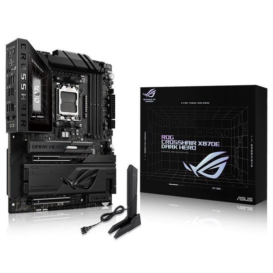 ASUS ROG Crosshair X870E Dark Hero (90MB1NT0-M0EAY0) Anakart - AMD X870E, AM5, DDR5 9600MHz(OC), 5xM.2, WiFi 7, USB4