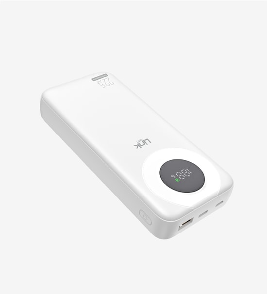 LinkTech LPB-P222 Strong 22.5W 20000mAh Beyaz Powerbank - Dijital Gösterge, PD Hızlı Şarj Uyumlu, Uçak Kullanımına Uygun