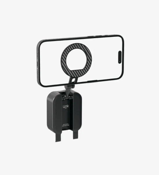 LinkTech LPC-H885 Premium Magsafe Araç Telefon Tutucu - Güçlü Klips, Universal Uyumlu, N52 Mıknatıs, Nano‑Jel Vantuz