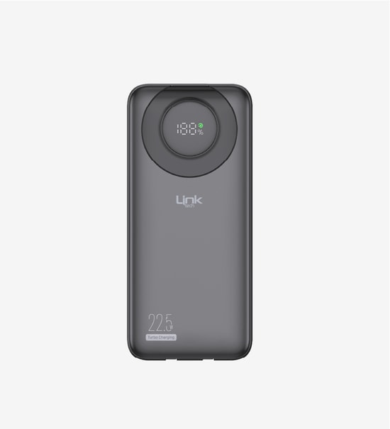 LinkTech LPB-P222 Strong 22.5W 20000mAh Siyah Powerbank - Dijital Gösterge, PD Hızlı Şarj Uyumlu, Uçak Kullanımına Uygun
